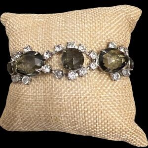 Kramer of New York vintage Rhinestone Smoke Color Crystals bracelet